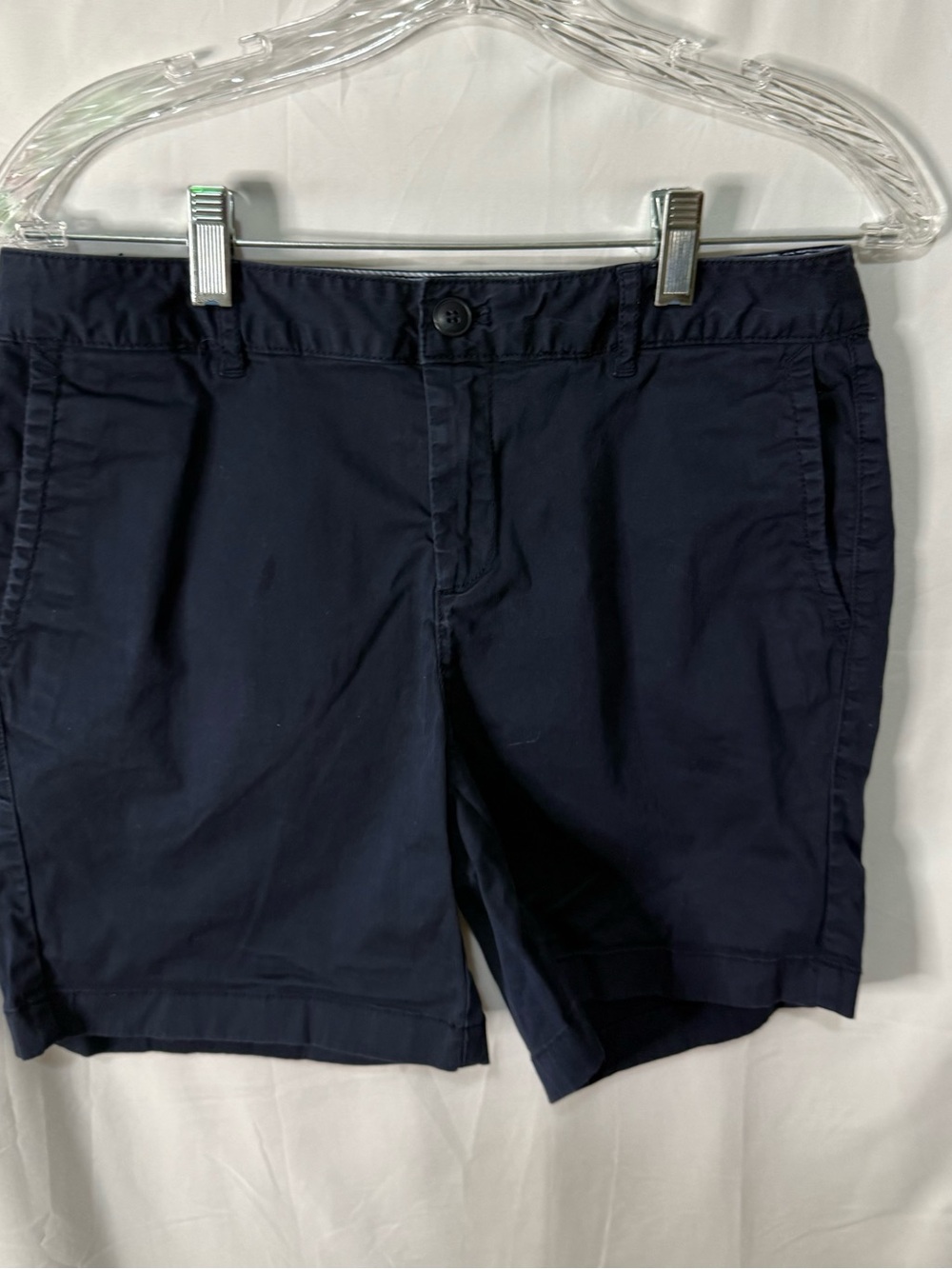 L.L. Bean Women's High-Waist Navy Shorts